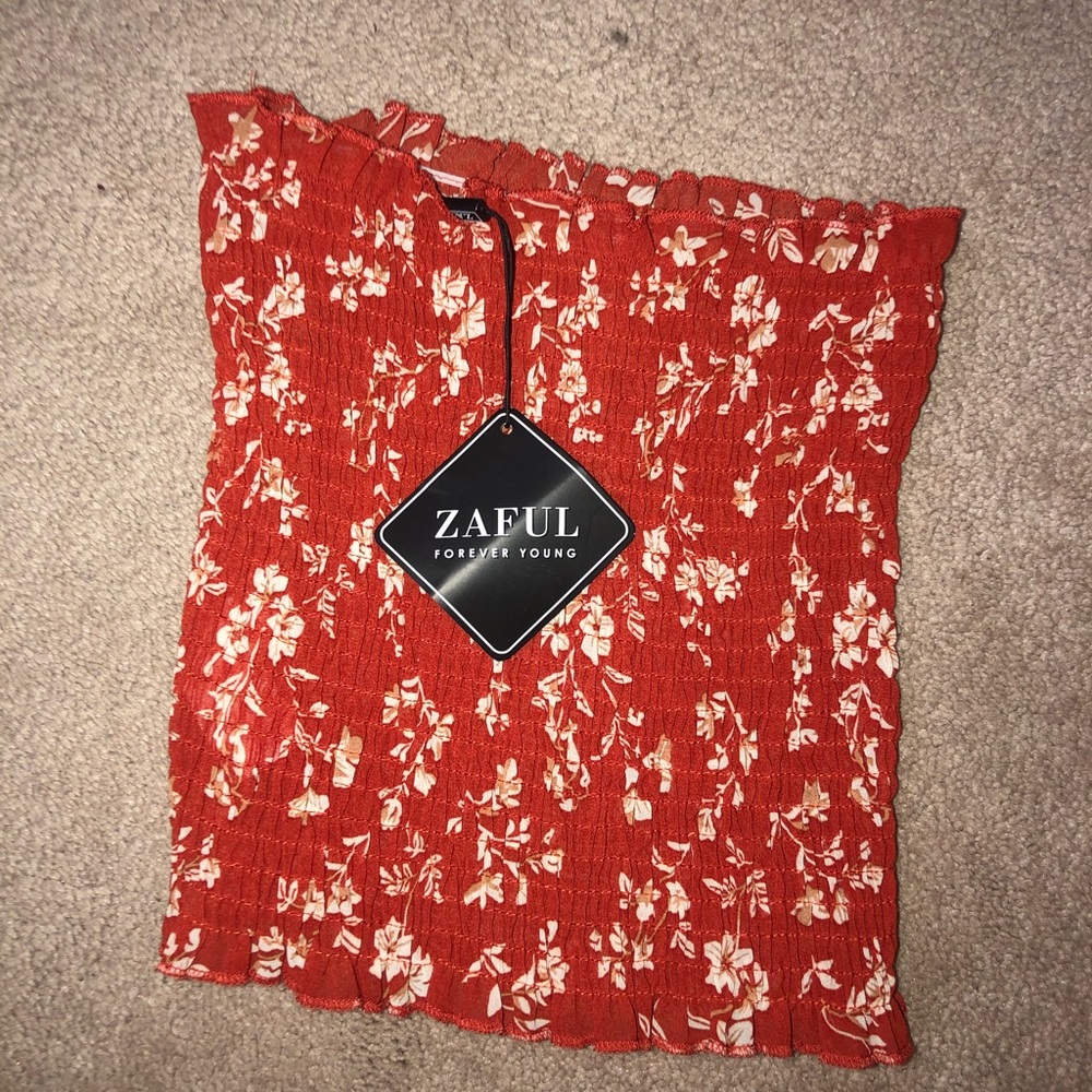 Zaful floral tube top